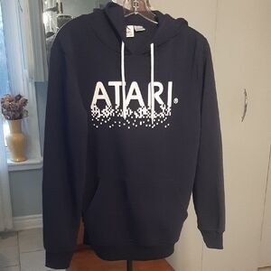 Atari🎮LNWOT UNISEX Pullover Hoodie with White Logo KANGAROO POCKET Sz S